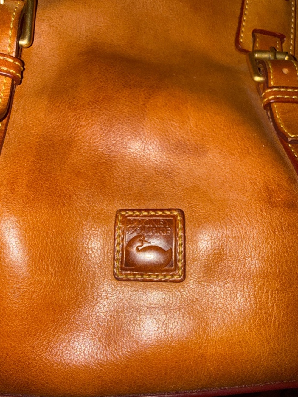 Dooney and Bourke Florentine Domed Buckle Satchel leather bag - Picture 3 of 12